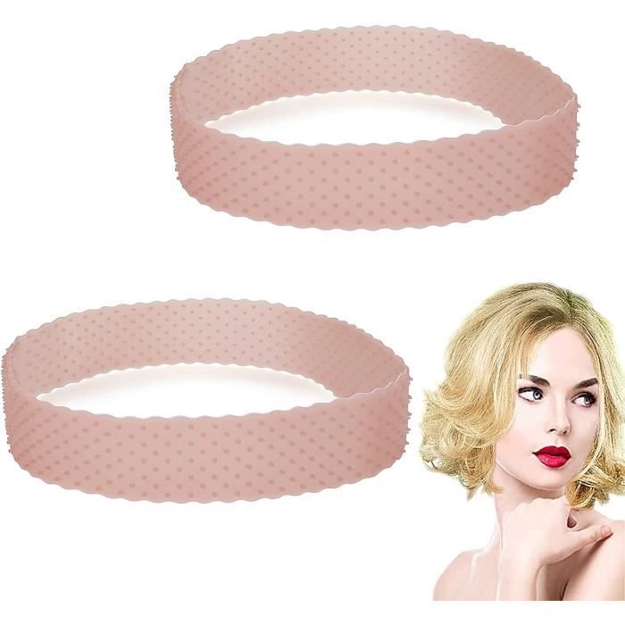 Molain 2 Fasce Antiscivolo Per Parrucca In Silicone - Cerchietto Elasticizzato Invisibile Per Sport, Yoga, Cosplay (Doppia Faccia)