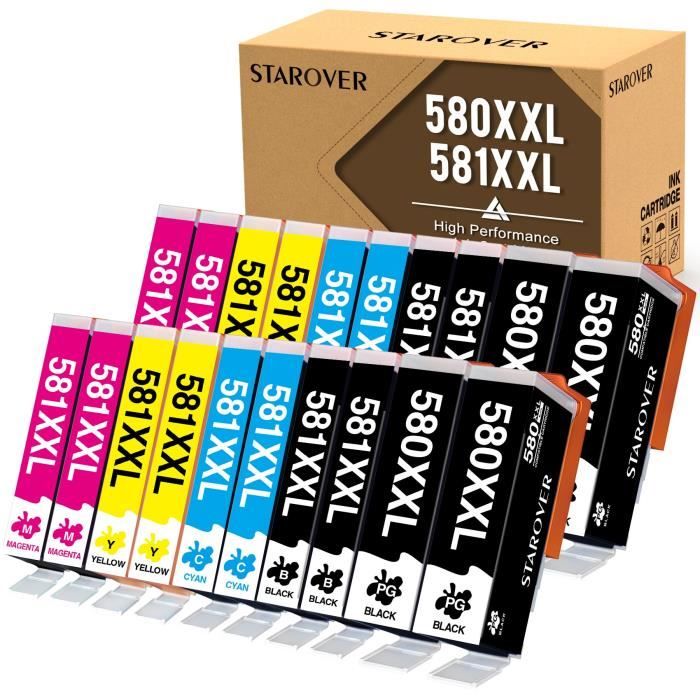 Epson 664 20 Cartucce Di Ricambio Per Stampanti Canon PIXMA TR7550, TR8550, TS6150, TS6151, TS6240, TS6241 - Kit Completo Colori Cartucce Stampante TR7550 TS6240