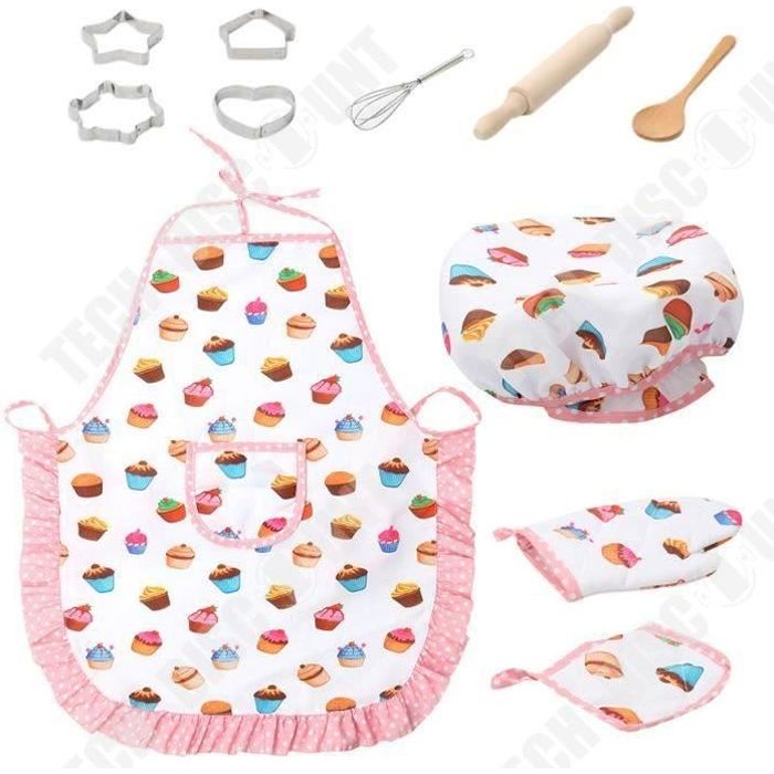 Meilleurs prix pour TD® Set de Jeu de Rôle Cuisinier pour Enfants/ Cuisine et pâtisserie/ Set de cuisine Costume Kits de jeu de rôle Tablier Chapeau