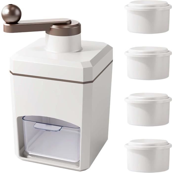 XSQD Broyeur à Glace à Manivelle, Petite Machine A Glacons Rotative, Broyeur Glace Pilée Manuelle, Machine à Glacés Portable, Pour La Fabrication De Crème Glaces, Smoothies Et Thés Glacons