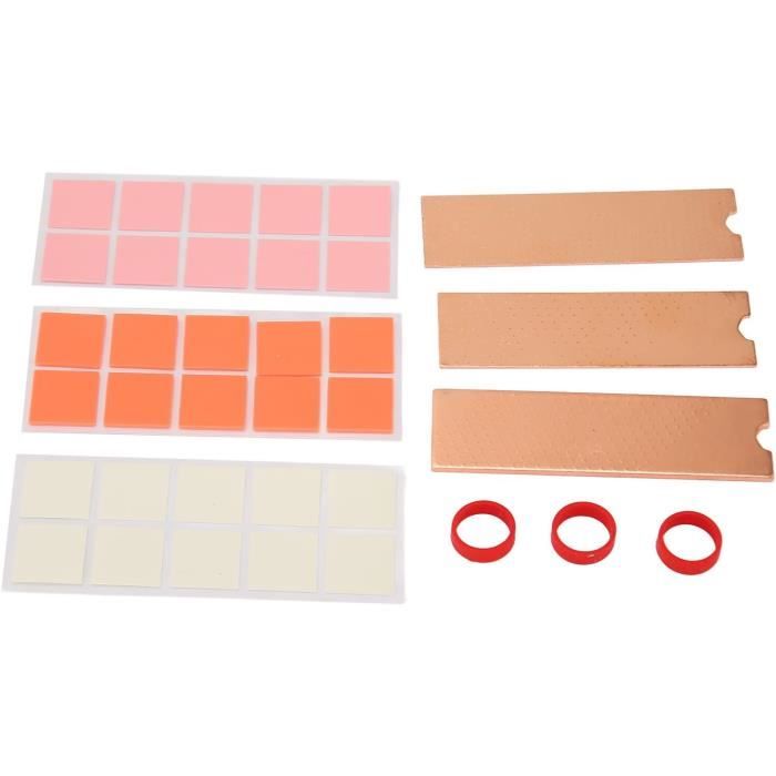 10 Plaquettes De Cuivre Dissipateur Thermique Pour GPU, RAM, SSD - Dimensions 1.5x1.5x0.1 Cm, Conduction Thermique Optimale - 1