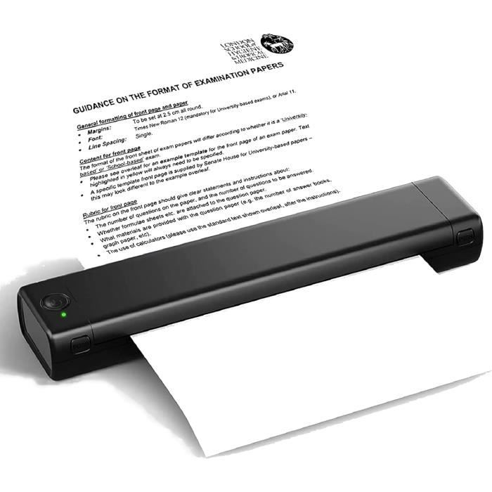 Imprimante Portable A4 Imprimante Bluetooth Thermique Mini Imprimante Sans  Encre Compatible Avec Android Et Ios Et Ordinateu[J858] - Cdiscount  Informatique