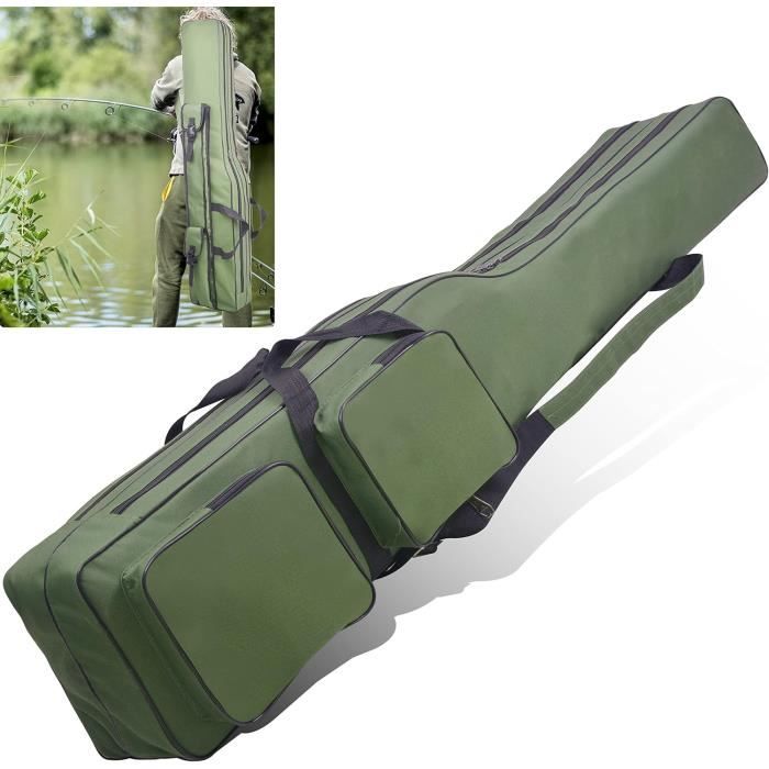 Allround Canne à Pêche Avec 3 Compartiments Intérieurs Rod Bag Sac De Transport De Pêche - 125cm