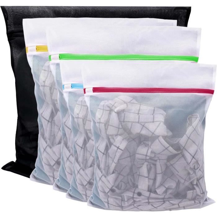 Lot De 4 Sacs à Linge En Maille - 30x40 Cm - Protection Lingerie, Vêtements Délicats En Machine - 13
