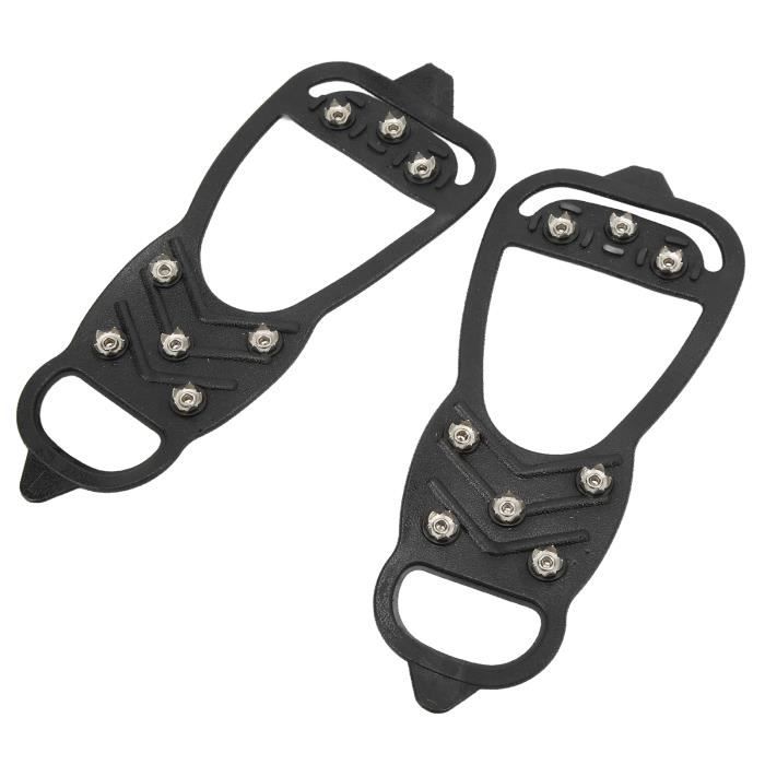 JOLIGAEA Crampons De Glace 24 Dents En Acier Inoxydable – Rando, Alpinisme, Trail, Taille M (36-40) à XL (44-47), Sac Inclus