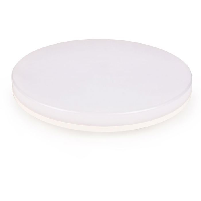 Plafonnier rond spécial Salle de Bain IP44 (15W 1350LM 3000K) Blanc - Voltman