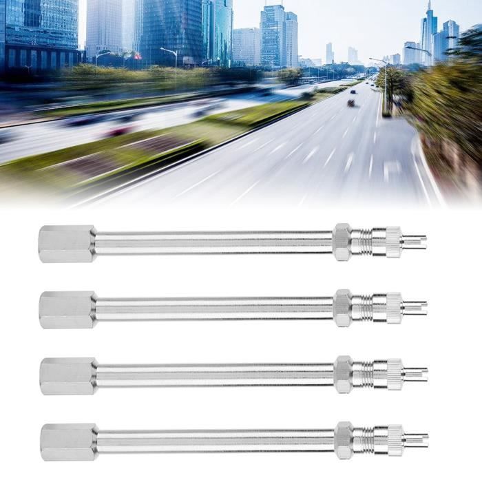 Kit Extension Valve De Pneu 140 Mm - 4 Pièces + 2 Pinces - Pour Camions, Camping-cars, Remorques - 4