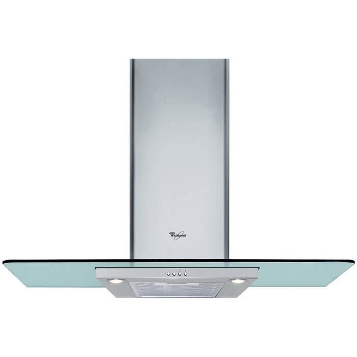 Whirlpool Akr031ix Hotte Inox Et Verre Plat Murale 90 Cm Achat Vente Hotte Cdiscount