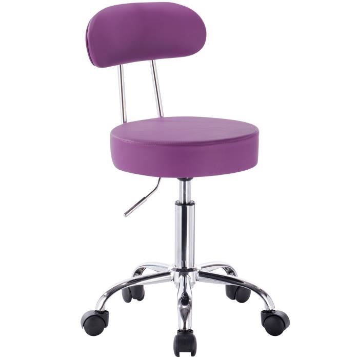 Woltu 1 X Tabouret De Bar Pivotant Tabouret De Travail A Roulettes Chaise De Bureau Avec Dossier Hauteur Reglable Violet Achat Vente Tabouret De Bar Soldes Sur Cdiscount Des Le 20 Janvier Cdiscount