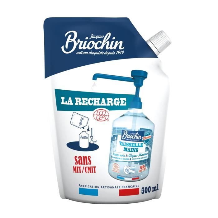 BRIOCHIN Recharge liquide vaisselle et mains - 500 ml - Sans MIT