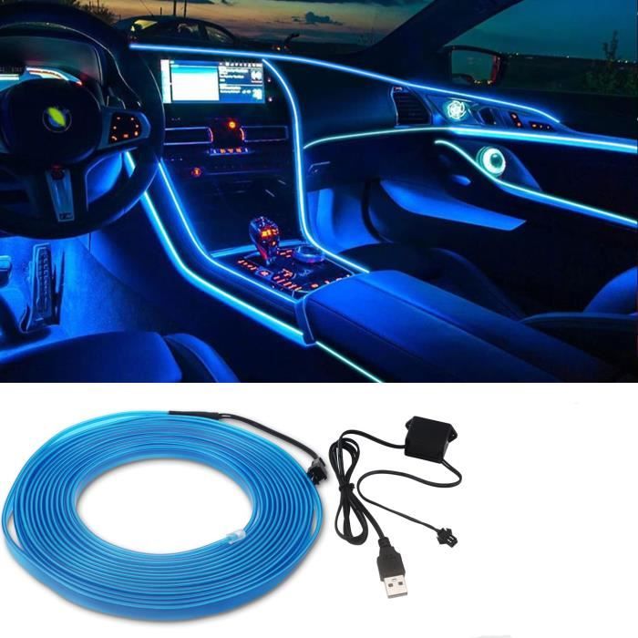 Kit 6 Lampes LED Intérieur Voiture USB - Multicolore, Universel, 5V, Neuf En Boîte