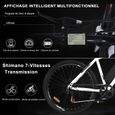 Vélo Électrique COLORWAY Blanc, VTT 26" E-Bike Assistance Batterie Amovible 36V 15Ah, Shimano 7 Vitesses-1