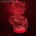 Cool Kids Led Night Lamp Dragon Ball Z Goku Figure Veilleuse Pour Enfant Chambre Décor Anime 3D Illusion Led Light Saiyan EN2250-1