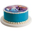 Décorations pour gâteaux Dekora  - Disque azyme reine des neiges pour gâteau d'anniversaire - 20 cm (dekora 114382) 3477-1