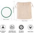 Stillcool® Paquet de 18 PCS Coton Demaquillant Tampons Lavable Réutilisable Bambou Bio Microfibre Pad Démaquillant-1