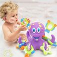 TD® Jouet de cercle de lancement de poulpe Jouet de bain de poulpe pour bébé pour enfants  Jouet éducatif de bain et d'eau pour-1