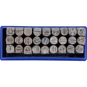 Set De 36 Poinçons Lettres Et Chiffres 6mm – Alphabet A-Z, Chiffres 0-8, Symbole &, En Acier Carbone, Pour Gaufrage Sur Métal, Cuir, Bois, Plastique