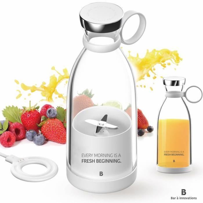 Mixeur Portable Rechargeable 480ml - Blender De Voyage Pour Smoothies Et Cocktails