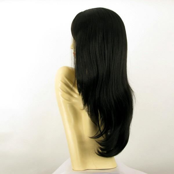 Perruque Mi-longue Châtain Cuivré Méché Blond Clair BETTY - Synthétique - Bonnet Moyen