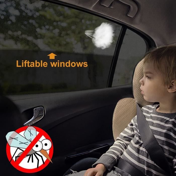 Parasol voiture bébé enfants, 2 pièces pare-soleil de voiture avec  protection UV, pare-soleil universel pare-soleil vitre arrière côté lunette  arrière