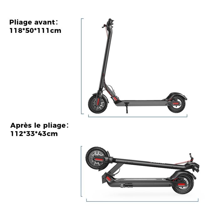 ISCOOTER M5Pro – trottinette électrique pliable – adulte – 350w – 8,5″ –  7.5Ah – 31km/h – charge maximale 120 kg – Au Vélo Pour Tous