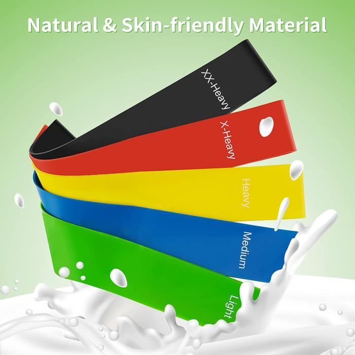 2 Pièces Bande Élastique De Yoga, Étirement Des Bandes De Résistance, Bandes D'exercice Latines, Bande D'exercice Réglable à Plusieurs Boucles, Pour Fitness, Danse, Gymnastique (Rouge Jaune