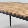 Ensemble table de jardin rectangulaire aluminium/teck et 8 fauteuils-2