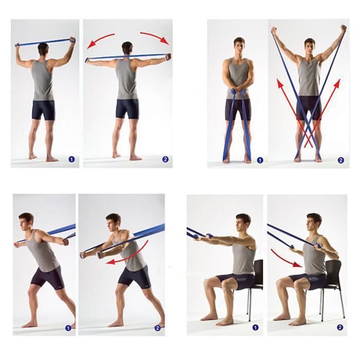 Bande élastique FIZYO - 10 Boucles Numérotées, 125 Cm, Pour Yoga, Pilates, Physio, Rééducation, Mobilité, étirements