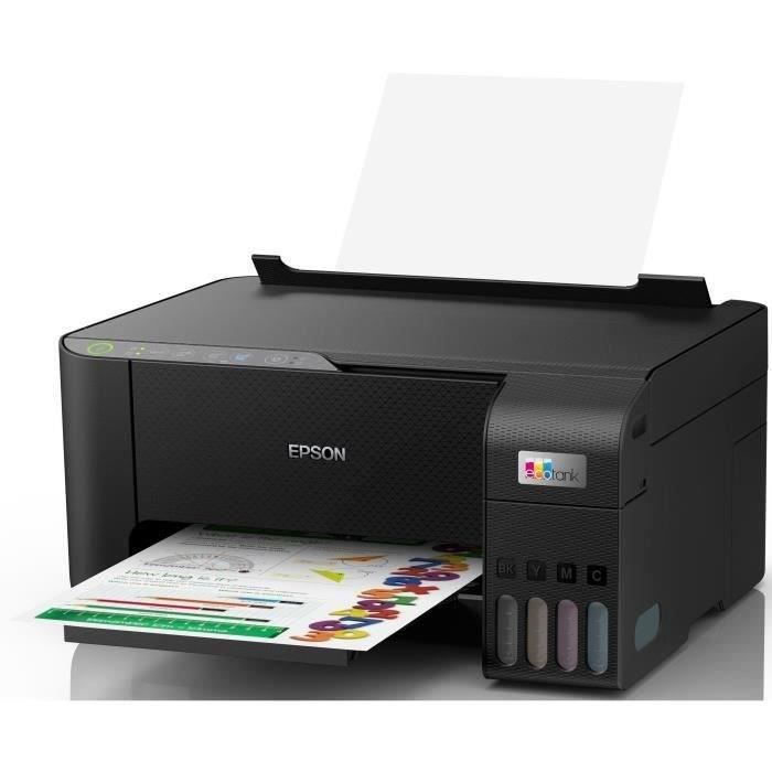 Epson Imprimante EcoTank ET-2711 avec réservoirs, Multifonction 3-en-1:  Imprimante / Scanner / Copieur, A4, Jet d'encre couleur, Wifi Direct, Kit d' encre inclus, Faible coût par page : : Informatique
