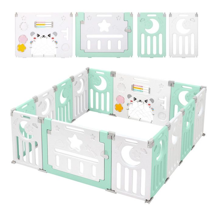 Parc Bébé Modulable Grand Avec Tapis Et Balles - Aire De Jeux Pliable Intérieur Extérieur