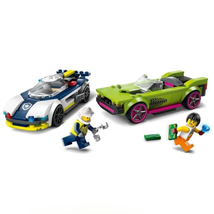 LEGO City - La course-poursuite entre la voiture de police et la super  voiture (60415) –