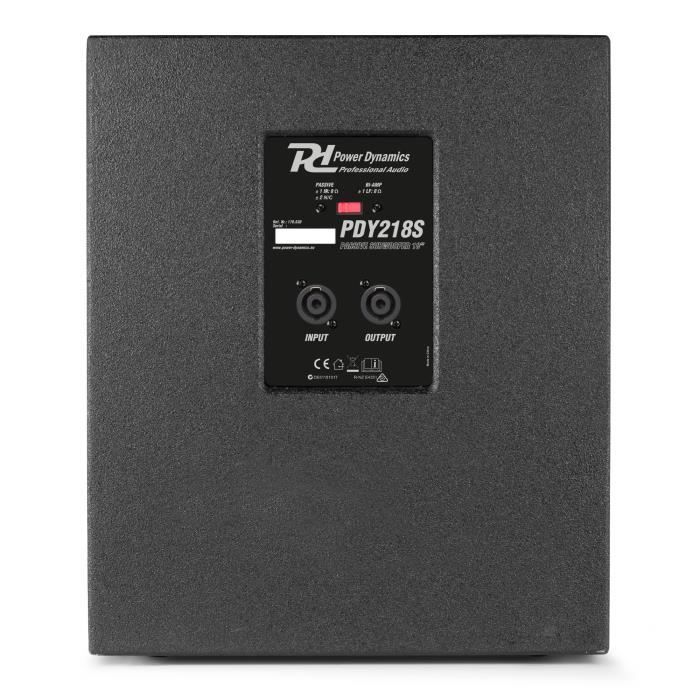 Caisson De Basse Actif - POWER DYNAMICS - PDY215SA - 15 Pouces - 900 Watts - Subwoofer Professionnel - TV Son Photo