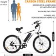 Vélo Électrique COLORWAY Blanc, VTT 26" E-Bike Assistance Batterie Amovible 36V 15Ah, Shimano 7 Vitesses-3