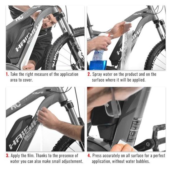 Rouleau de ruban adhésif pour protection de cadre de vélo 5 cm x 3