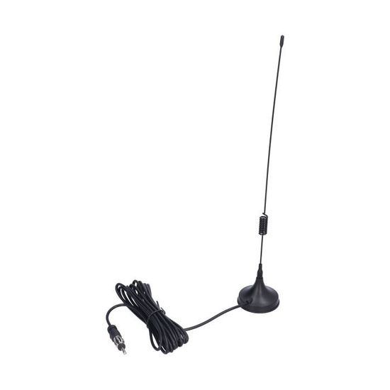 SOURCING MAP Antenne De Signal Radio AM FM Avec Base Magnétique Noir Universel Pour Voiture