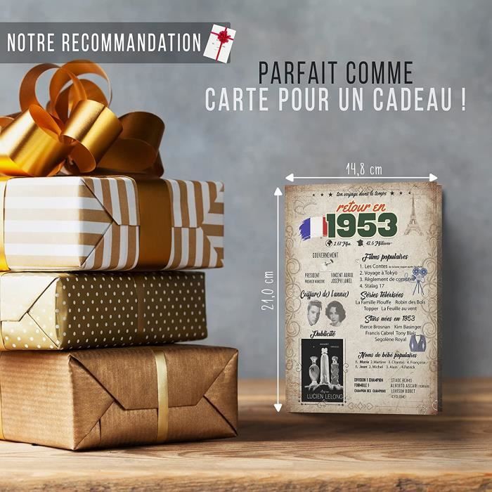 Carte Anniversaire 70 Ans Idee cadeau homme 70 ans anniversaire femme Enveloppe incluse