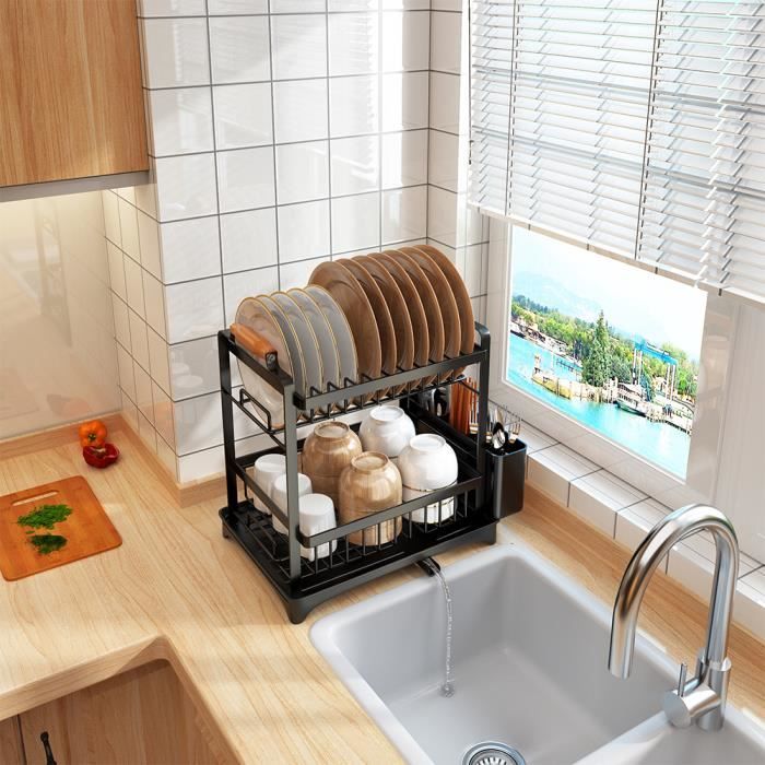 Séchoir à Vaisselle Pour Comptoir De Cuisine, Égouttoir À Vaisselle