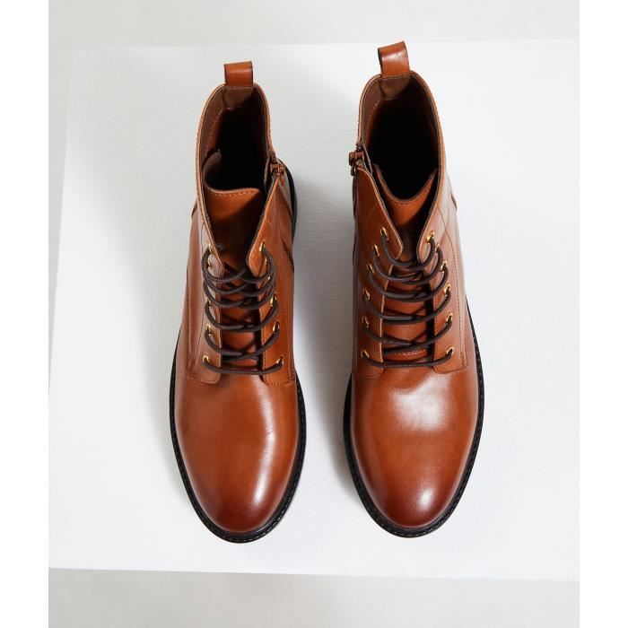 GRAIN DE MALICE Bottines a lacets femme Cognac Cdiscount Chaussures