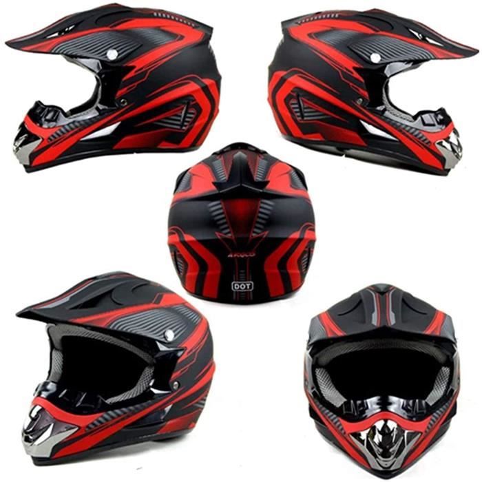 Motocross casque cross adulte accessoire moto cross avec goggle gants moto  masque, casques moto cross enfant casque vtt integral b - Cdiscount Auto