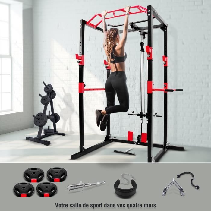 Zoomyo Power Rack Basic multifonction rack de musculation pour un entrainement efficace de tout le corps Cdiscount Sport