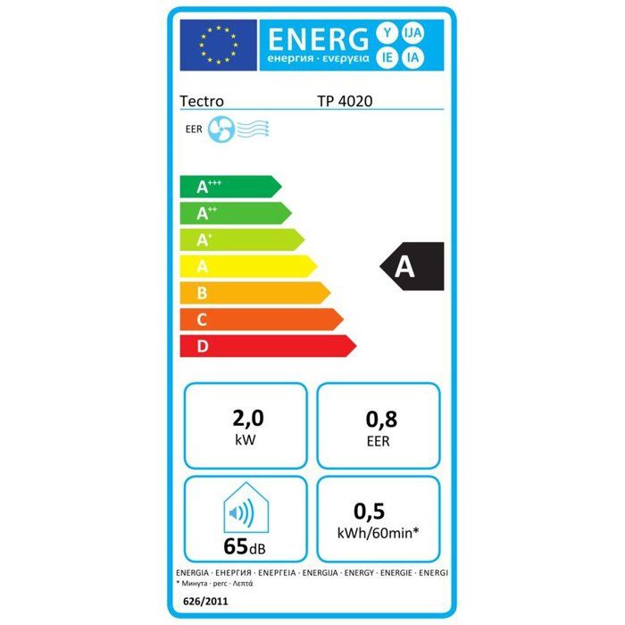 Climatiseur mobile TECTRO TP4020 - Blanc 6800 BTU