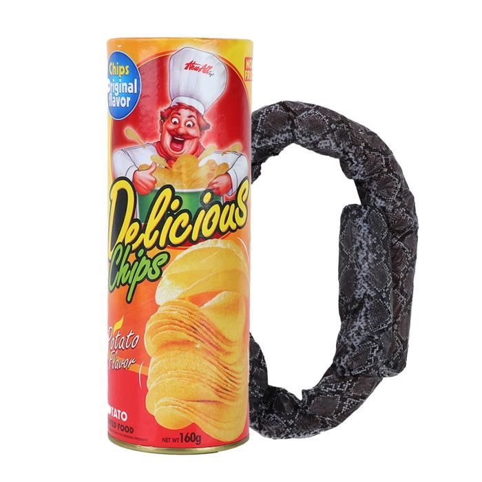 thumbnail image 2 of The Potato Chip Snake Can Jump Spring Snake Toy Gift April Fool Day Halloween Party Decoration Jokes In A Can Gag Gift Prank 2 of 14