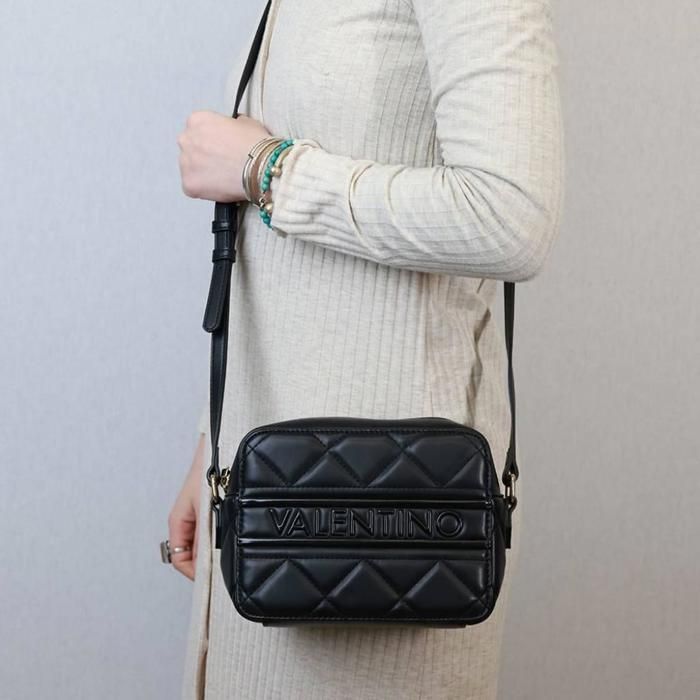 Sac à épaule VALENTINO Sindy Re Camera Bag - Noir (Nero), 100% Polyuréthane, Neuf Avec étiquettes