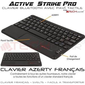 Clavier Bluetooth hybride AZERTY QWERTY - Blanc pour Samsung Galaxy A11