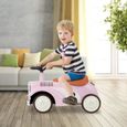Porteur enfant de 1 à 3 ans voiture avec roue multidirectionnelle 59x29x37 cm rose-0