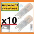 Ampoule G9 5 Watt LED BLANC FROID pour lampe luminaire plafonnier appliques 220V LOT DE 10-0