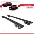 Compatible avec Peugeot 3008 2016-2023 HOOK Barres de Toit Railing Porte-Bagages de voiture Avec verrouillable Alu NOIR-0