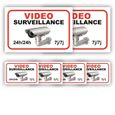 Autocollant Videosurveillance Alarme maison Lot x6 : 150x100mm (x2) + 75x50mm (x4) - Anti UV - garantie 5 ans - SARB-0