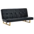 Canape Lit Reglable Canape D Angle Scandinave Similicuir Noir