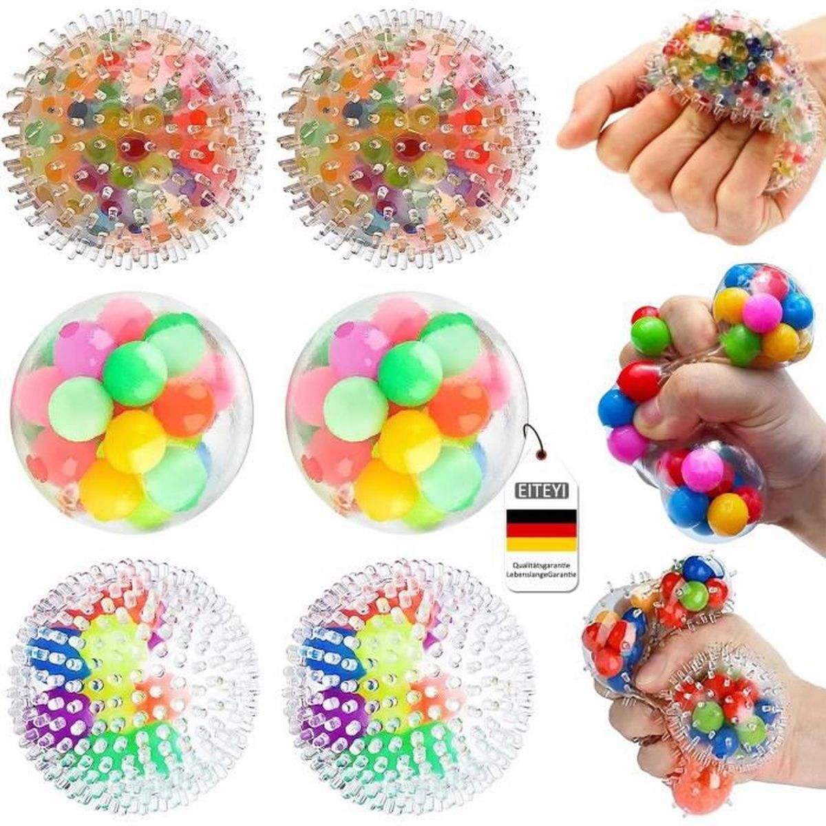 Jouets Sensoriels En Silicone - Lot De 6 Bâtons Déformables - Anti-Stress, TDAH, Anxiété - Pour Enfants & Adultes - 4